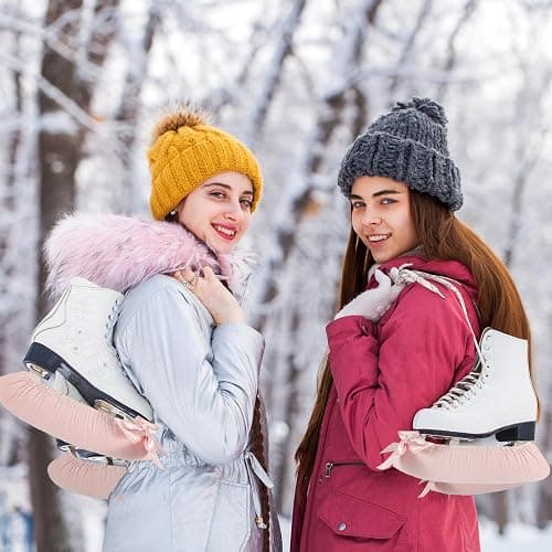 Soulchen Pink Bow Ice Skate Blade Covers Puffy Winter Sports Ice Skate Guards for Women Youth Adults Figure Hockey Skating Blade Protector Accessories Gifts thumbnail 7