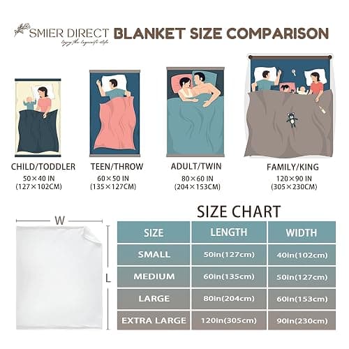 Smier Direct Cute Potato Soft Comfy Flannel Blanket Fluffy Queen Plush Throw Twin Cozy Outdoor Picnic Living Room Travel Couch 50x40in for Children thumbnail 5