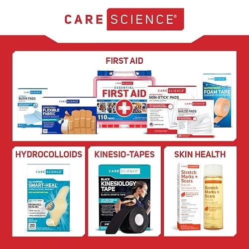 Care Science First Aid Kit, 110 Pieces | Professional Use for Travel, Work, School, Home, Car, Emergency, Survival, Camping, Hiking, and More thumbnail 6
