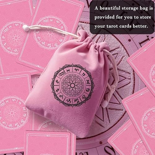 Smoostart Tarot Cards for Beginners with Meanings on Cards - Includes Premium Velvet Storage Bag & Guide Book - 450GSM Thicker thumbnail 7