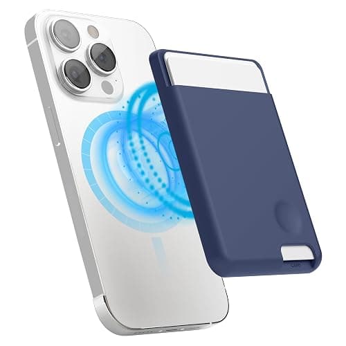 elago Magnetic Wallet Card Holder 2-Cards Compatible with MagSafe for iPhone 16/15/14/13/12 Series - Secure Phone Wallet, Long Last Silicone, Scratch and Damage Protection - Image 1