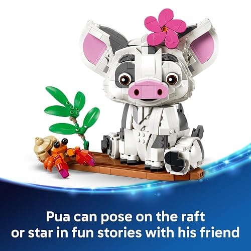 LEGO Disney Moana Pua 43292 | Building Toys for Girls & Boys, Ages 9+, Moana Displayable Toy for Bedroom & Desk, 885 pieces, Gift for Birthdays thumbnail 3