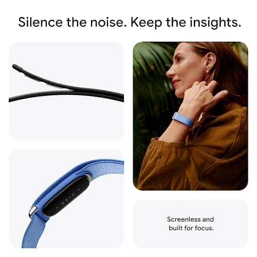 Google Fitbit Air - Screenless Activity Tracker with Fitness, Heart Rate, and Sleep Tracking - Personalized AI-Powered Coaching - Up to 7 Days’ Battery Life - Works with iOS and Android - Obsidian thumbnail 2