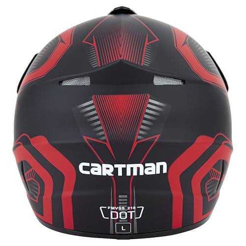 CARTMAN Adult Dirt Bike Helmet, DOT Approved Full Face Motorcycle Helmet, Matte Black and Yellow for Motocross, ATV, Offroad, Dirtbike thumbnail 3