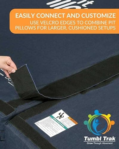 Sensory Crash Mat for Kids – Soft, Cushioned Landing with Low-Density Foam and Washable Denim Cover – Ideal for Sensory Rooms and Therapy (4FT X 6FT X 8IN) thumbnail 5