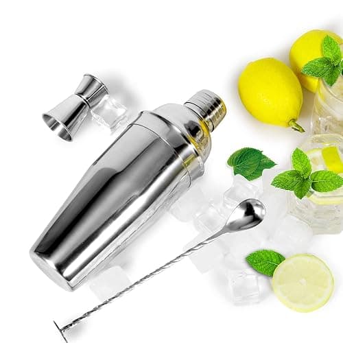 WPHUAW 24oz Cocktail Shaker Bar Set-Professional Margarita Mixer Drink Shaker Professional Stainless Steel Bar Tools Built-in Bartender Strainer for Martini Kit thumbnail 5