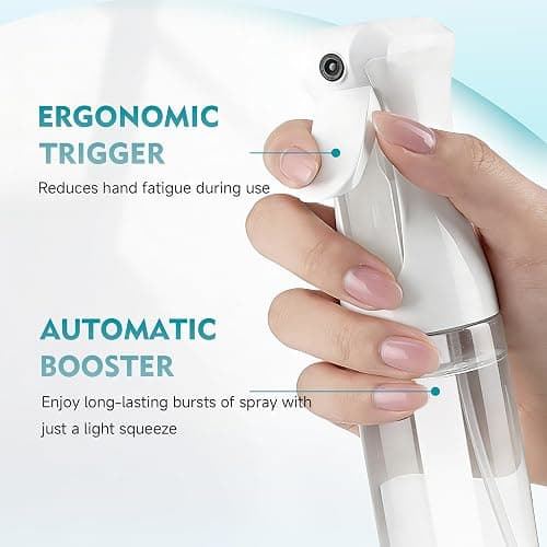 HPPFFY Continuous Spray Bottle, 6.8 OZ Hair Spray Bottles, Ultra-Fine Mister Spray Bottle for Hairstyling, Cleaning, Plants, Pets, Salons, and More (1 Pack) thumbnail 4
