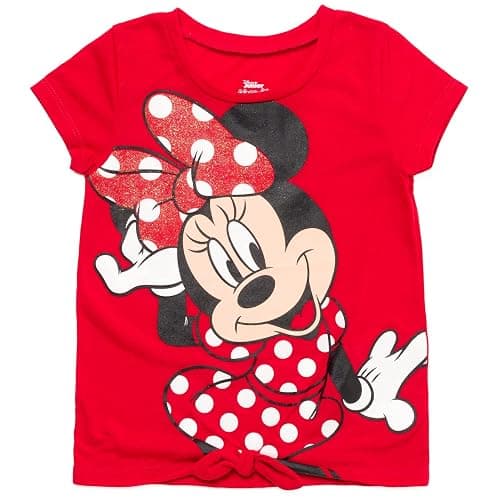 Disney Junior Floral T-Shirt and French Terry Shorts Outfit Set Newborn to Big Kid Sizes (6-9 Months - 14-16) thumbnail 2