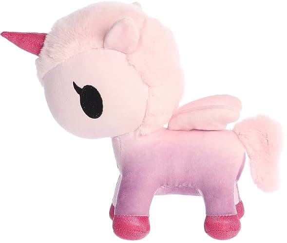 Aurora® Enchanting ©Tokidoki Flower Power Peony Unicorno Stuffed Animal - Bright & Colorful Design - Showpiece Plush - Pink 7.5 Inches thumbnail 5
