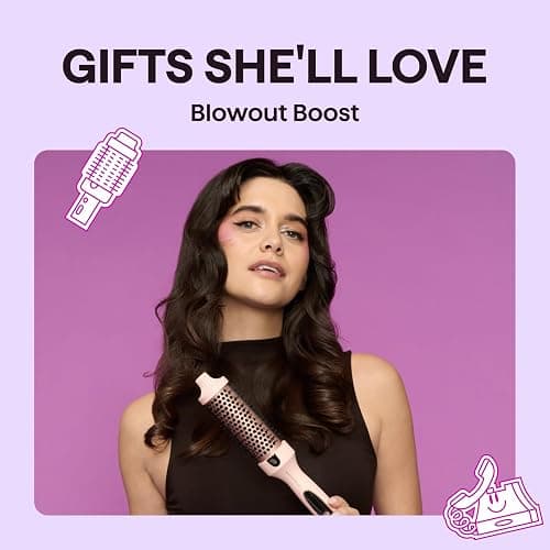 Wavytalk Thermal Brush, Blowout Boost 1.5 inch Heated Round Brush for Blowout Look, Dual Voltage, Pink, Sakura, Tourmaline Ceramic, Negative Ion Technology, 5 Temperature Settings, Less Damage thumbnail 7
