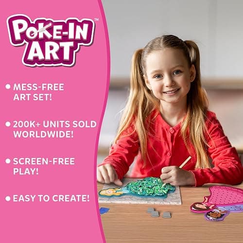 Skillmatics Poke-in Art - Magical Princesses, Mess-Free Fun for Kids, DIY Wood Craft Kits, Creative Activity, Christmas Gifts for Girls & Boys Ages 4, 5, 6, 7, 8, 9 thumbnail 2