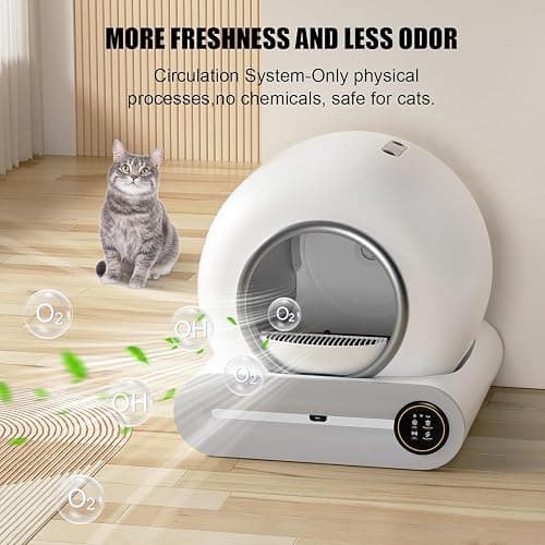 Litiere Chat Autonettoyante, Litière Automatique, Lettiera Gatto Autopulente Antiodore Lettiera Automatica Autopulente con Tappetino Gatto e Sacchetti, Anti Odeur, con App Letto Elettrica per Gatti thumbnail 4