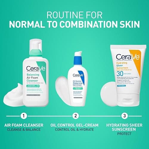 CeraVe Balancing Air Foam Face Wash, Foaming Facial Cleanser For Combination Skin, 8HR Oil Control + 24HR Hydration, Fragrance-Free & Non-Comedogenic, With Glycolysine™ & 3 Essential Ceramides, 8oz thumbnail 10
