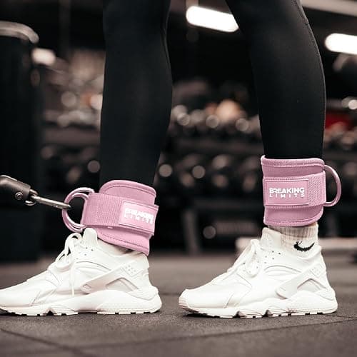 BREAKING LIMITS Ankle Straps for Cable Machines Women – Glute Kick Back Ankle Strap Set - Cable Ankle Attachments for Gym Workout – Poleas para Gym - Leg Straps for Cable Machine Men thumbnail 6