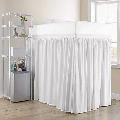 Crown Collection 30 Inch Drop Twin XL Size Dorm Bed Solid Bed Skirt Stylish Ruffled Pattern Split Corner Easy Fit Easy Care Fade & Wrinkle Resistant- Micorfiber Fit thumbnail 3
