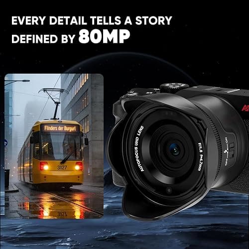 ORDRO 5K Digital Cameras for Photography -Auto Focus 80MP Video Cameras for YouTube, 18X Zoom Travel Camera with 180° Flip Screen, 2 Batteries, Lens Hood & 32GB Card thumbnail 3
