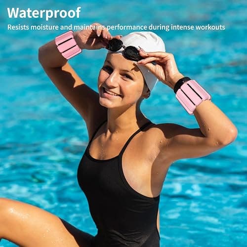 TOPESCT Verstellbare Handgelenkgewichte – 2er-Set (je 0,5 kg) | Tragbares Handgelenk- und Knöchelgewichte für Yoga, Tanz, Barre, Pilates, Cardio, Aerobic, Walking thumbnail 5