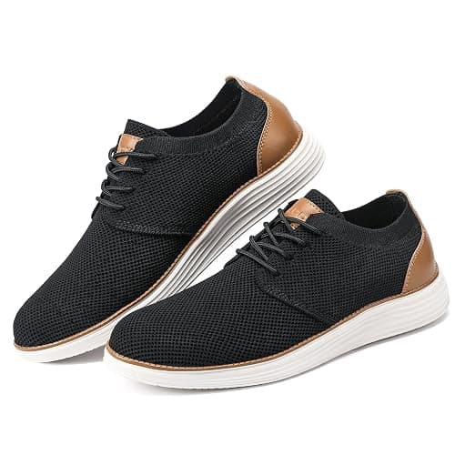VILOCY Men's Fashion Dress Sneakers Casual Walking Shoes Business Oxfords Comfortable Breathable Lightweight Tennis thumbnail 6