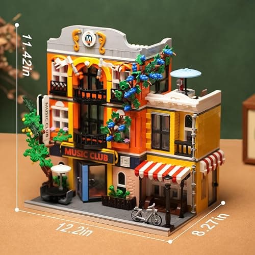 ENJBRICK Flowers City Jazz Club Building Sets for Adutls, Architecture House Building Kit for Boys and Girls 8-14 Years 1683 PCS thumbnail 3