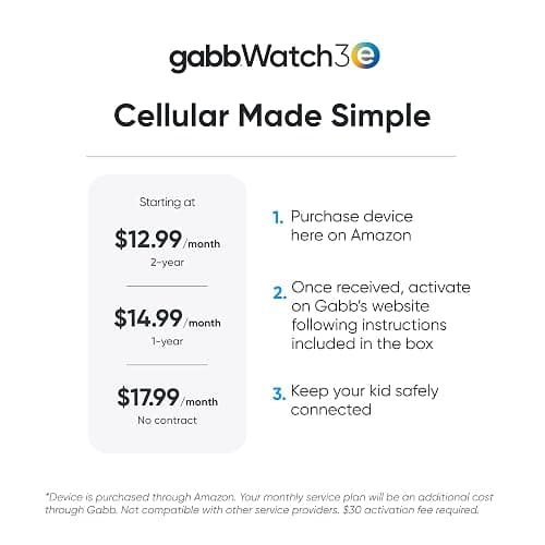 Gabb Watch 3e - Perfect GPS Tracker for Kids, Digital Smart Watch, No Social Media or Internet, Phone Plan Required (Silver) thumbnail 3
