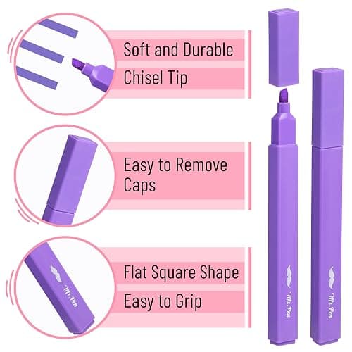 Mr. Pen- Aesthetic Highlighters No Bleed, 8 Pack, Assorted Colors | Chisel Tip, Cute Highlighters Assorted Colors for Journaling, Highlighting, Underlining, Fast Dry, Back to School Supplies thumbnail 4