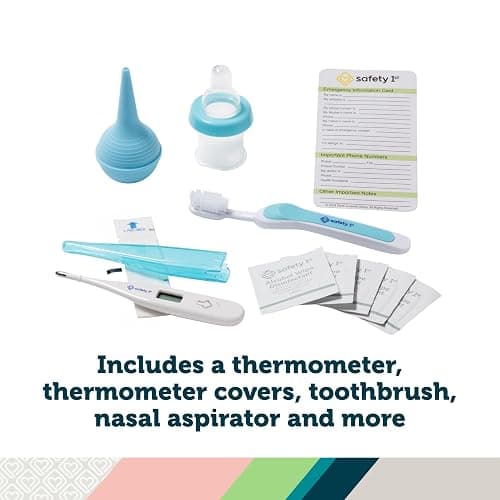 Safety 1st Deluxe Baby Healthcare and Grooming Kit, Arctic Blue, Newborn Baby Essentials, One Size, 25 Pieces thumbnail 3