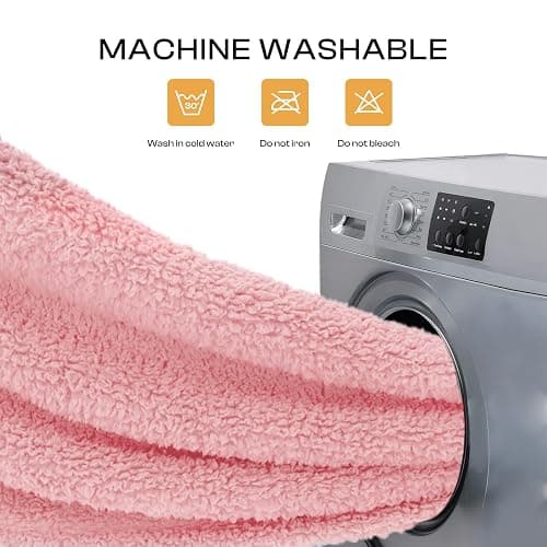Luciphia Premium Fleece Pet Blanket for Small Medium Dogs Puppy Soft Sherpa Calming Cat Throw Blankets(Pink,30x20 inches) thumbnail 4