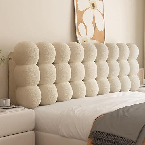 KRDBD Headboard Pillow Upholstered Wall Panels,Wall Mounted Headboard,Support Bolster Cushion,for Sitting in Bed Reading and Resting Bedroom Living Room (Milk Coffee Color,59in*24in) thumbnail 7