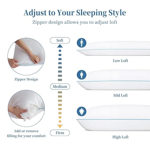YZ HOME Memory Foam Body Pillow Insert - Full Body Pillow for Adults - Soft Large Long Bed Pillow for Side Sleeper (White, 20 Inchx54 Inch) thumbnail 6