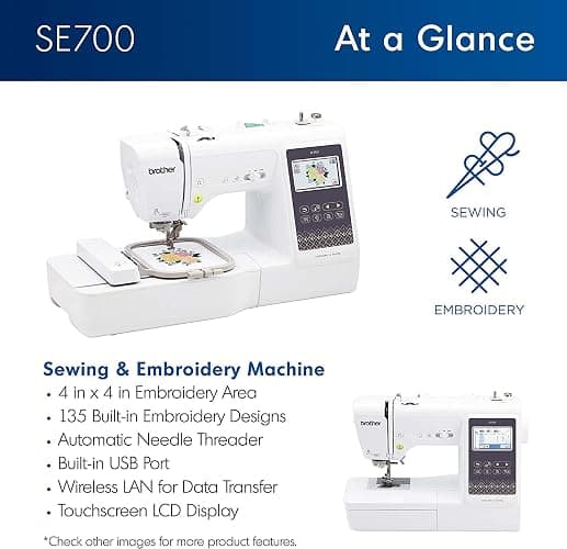 Brother SE700 Embroidery & Sewing Machine with Starter Bundle thumbnail 3