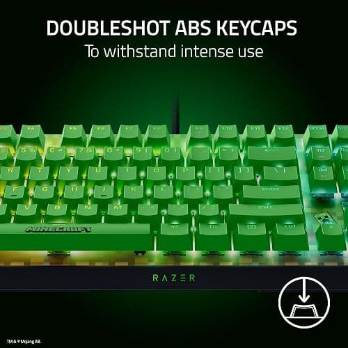 Razer BlackWidow V4 X Mechanical Gaming Keyboard: Green Switches Tactile & Clicky - 6 Macro Keys - Chroma RGB - Doubleshot ABS Keycaps - Sound Dampening & Stabilizers - Minecraft Edition thumbnail 7