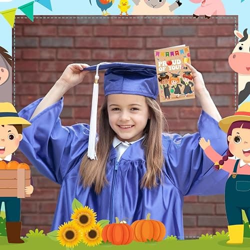 HOWAF 9pcs Kindergarten Graduation Cards Preschool Graduation Cards, 2026 Kindergarten Graduation Gift Card with Envelope Stickers for Kids Girls Boys 2026 Graduates, Congrats Grad Greeting Cards thumbnail 5