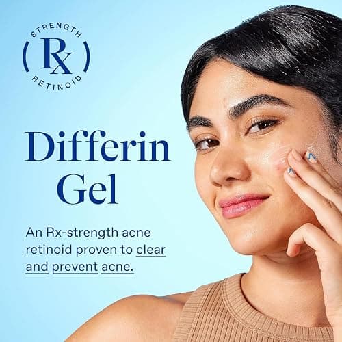 Differin Acne Treatment Gel, 30 Day Supply, Retinoid Treatment for Face with 0.1% Adapalene, Gentle Skin Care for Acne Prone Sensitive Skin, 15g Tube (Packaging May Vary) thumbnail 4