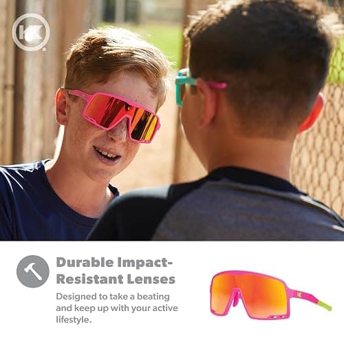 #5 Knockaround Campeones Wraparound Sunglasses for Kids - Performance Lenses with Full UV400 Protection thumbnail 4