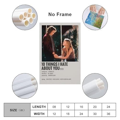 10 Things I Hate About You Classic Movie Posters Vintage Wall Art Canvas Painting for Bedroom Living Room Decor 08x12inch(20x30cm) Unframe-style-2 thumbnail 2