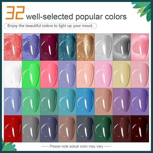 JODSONE 32 Colors Nail Polish Set With U V Light Manicure Nail Tools Nail Art Manicure Salon DIY at Home thumbnail 2