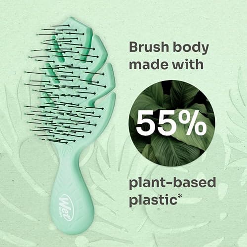 Wet Brush Go Green Mini Detangler, Green - Detangling Travel Hair Brush - Ultra-Soft IntelliFlex Bristles Glide Through Tangles & Gently Loosens Knots While Minimizing Pain, Split Ends & Breakage thumbnail 6