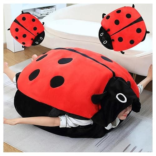 LELEBEAR Giant Wearable Ladybug Pillow, Cute Warm Wearable Ladybug Pillow (150cm/59.0in) - Image 1