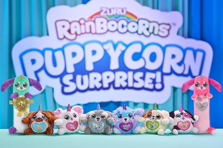 Rainbocorns Puppycorn Surprise Series 2 (Komon) by ZURU, Collectible Plush Stuffed Animal, Surprise Egg, Scratch n Sniff Sticker, Color Mix Slime, Ages 3+ for Girls, Children thumbnail 6