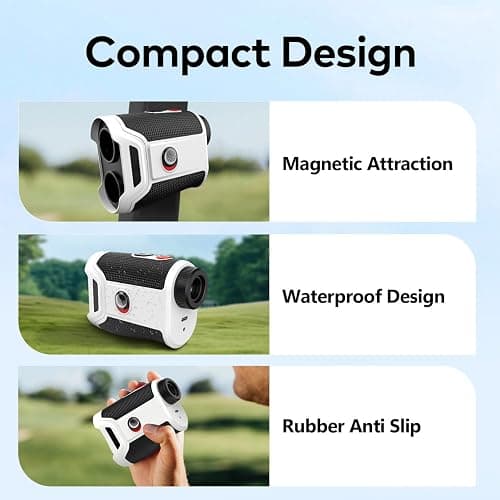 KOKVP Golf Rangefinder with Slope Switch, 1200 Yards ±0.5yd High Precision, Magnetic Mount, Vibration Flag Lock, USB-C Rechargeable & IP54 Weather-Resistant thumbnail 5