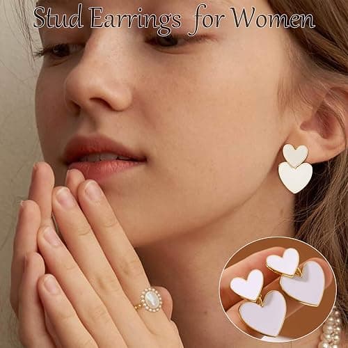 70 Pairs Gold Stud Earrings Set for Women Multipack, Trendy Hypoallergenic Pearl Cubic Zirconia Multiple Piercings Earrings Packs, Chunky Hoops Earrings for Gift Jewelry thumbnail 2