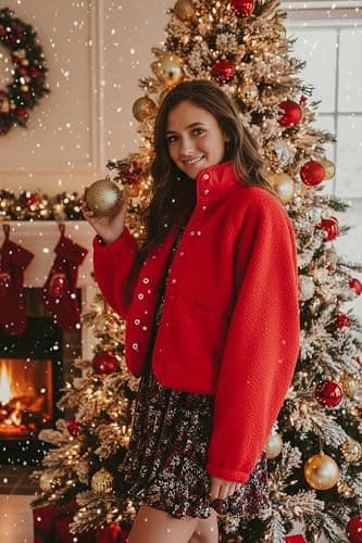 Aoang Womens Winter Coats Casual Lapel Long Sleeve Fleece Faux Fur Jacket thumbnail 4