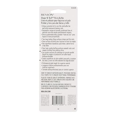Revlon Shape 'N' Buff Nail Buffer Block, All-in-One Manicure Tool for Shaping & Shining Natural Fingernails, 1 Count thumbnail 8