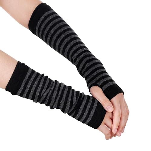Lystaii Arm covers Warmer Winter Novetly Fingerless Gloves Knit Mitten Gloves Y2K Gloves Arm Sleeve for girl thumbnail 7