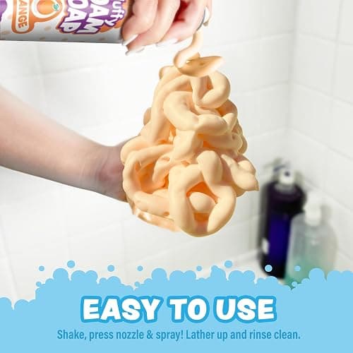 Tub Works® Fluffy Foam Soap, Variety 6 Pack | Shape, Mold & Create Bath Art with Soft Bath Foam for Kids | Gentle, Cleansing Kids Bath Soap | Easy-to-Use Spray Nozzles | Fruity, Fun Bath Colors thumbnail 6