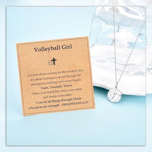 Softball Soccer Volleyball Basketball Baseball Necklace for Girls, Teen Girl Trendy Sports Stuff Accessories Cross Neckalce Jewelry Birthday Christmas Valentines Easter Baptism Graduation Gifts thumbnail 3