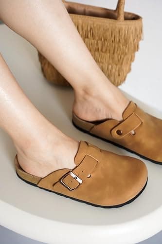 Project Cloud Genuine Leather Footbed Clogs for Women - Memory Foam Arch Support Slippers for Women - Trendy Slip-ons Women's Mules & Clogs Sandals (Benton) thumbnail 5