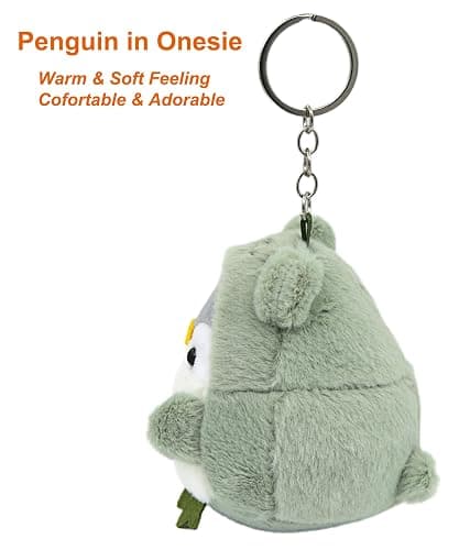 Miokkley Cute Penguin Plush Keychain, Kawaii Penguin Purse Bag Backpack Charms Cute Stuff for Women thumbnail 2