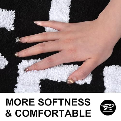 Zeeinx Get Naked Bath Mat Cute Bathroom Rugs Non Slip Microfiber Bath Rugs Funny Bathroom Decor Machine Washable Black Bath mat for Tub and Shower,16”x24” thumbnail 3