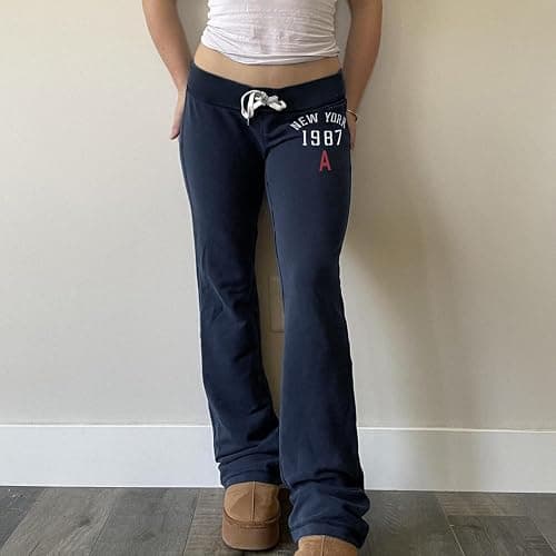 Bosloga Low Rise Sweatpants Women Casual Drawstring Track Pants Y2K Baggy Wide Leg Streetwear Drawstring Sweatpants thumbnail 6